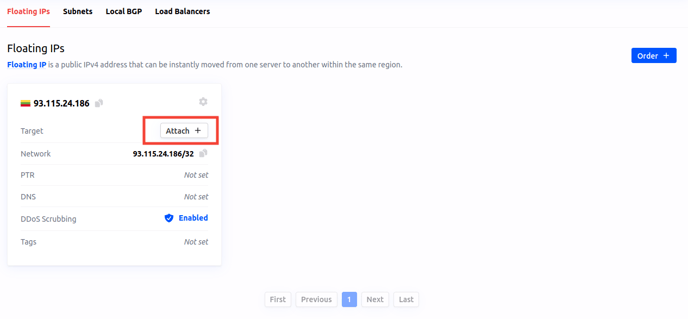 Verify your floating IP address