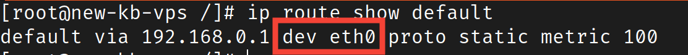 Identify your primary network interface 