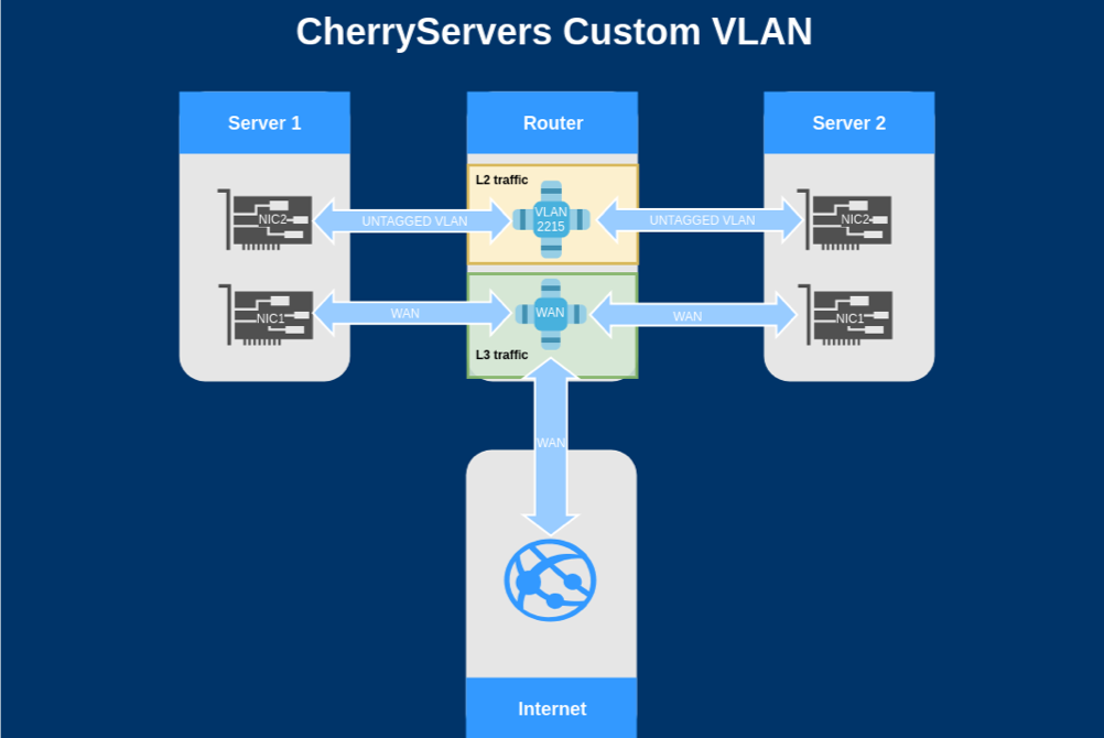 Custom Vlan cherry servers