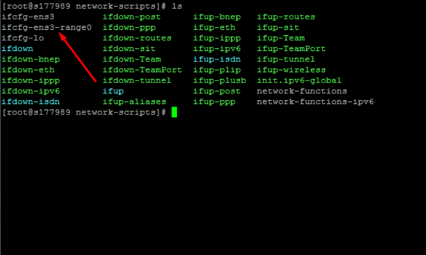 sysconfig ip