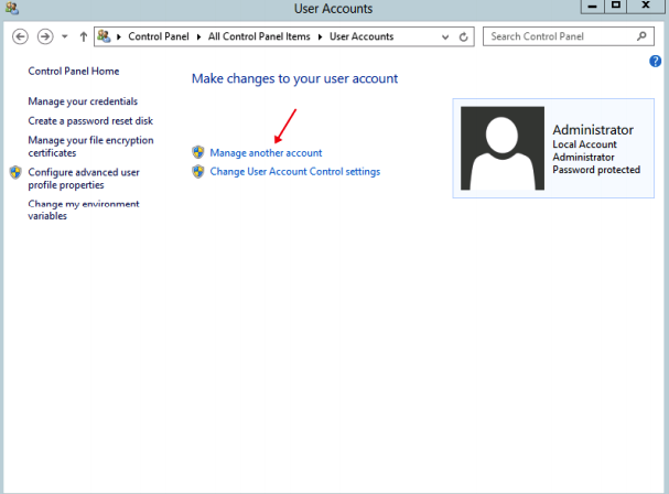 manage windows account